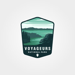 voyageurs national park vector logo symbol illustration design