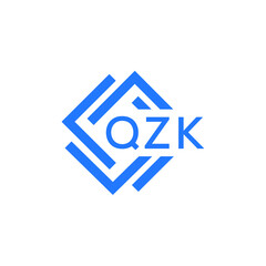 Obraz premium QZK technology letter logo design on white background. QZK creative initials technology letter logo concept. QZK technology letter design.