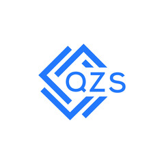 Obraz premium QZS technology letter logo design on white background. QZS creative initials technology letter logo concept. QZS technology letter design.