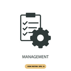 management icons  symbol vector elements for infographic web
