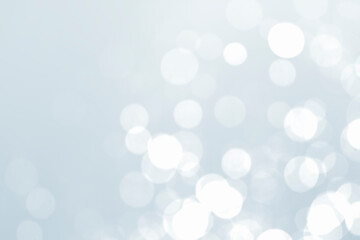 Abstract Beautiful White Bokeh Lights Circles. Defocused Effect Wallpaper, Celebration Christmas Backdrop.	