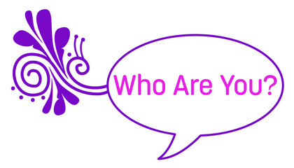Who Are You Purple Comment Symbol Swirls 