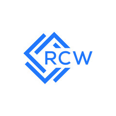 RCW technology letter logo design on white  background. RCW creative initials technology letter logo concept. RCW technology letter design.