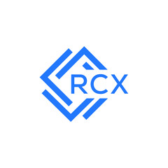 RCX technology letter logo design on white  background. RCX creative initials technology letter logo concept. RCX technology letter design.