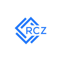 RCZ technology letter logo design on white  background. RCZ creative initials technology letter logo concept. RCZ technology letter design.