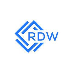 RDW technology letter logo design on white  background. RDW creative initials technology letter logo concept. RDW technology letter design.