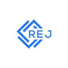 REJ technology letter logo design on white  background. REJ creative initials technology letter logo concept. REJ technology letter design.