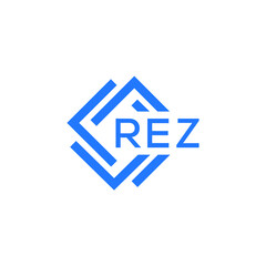 REZ technology letter logo design on white  background. REZ creative initials technology letter logo concept. REZ technology letter design.