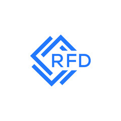 RFD technology letter logo design on white  background. RFD creative initials technology letter logo concept. RFD technology letter design.