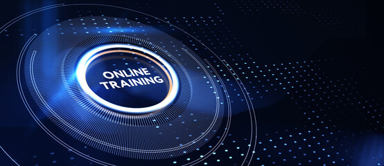 Business, Technology, Internet and network concept. Coaching mentoring education business training development E-learning concept. 3d illustration