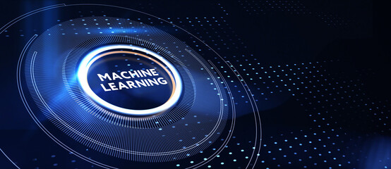 Machine learning artificial intelligence AI concept. 3d illustration