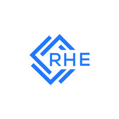 RHE technology letter logo design on white  background. RHE creative initials technology letter logo concept. RHE technology letter design.