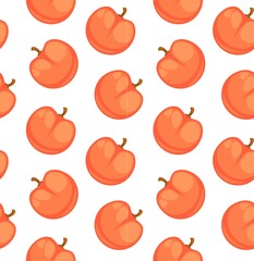 Sweet peach ripe organic meal seamless pattern