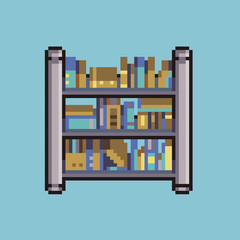 Editable vector bookshelf art illustration for game development,
game asset, web asset, graphic design, and printed purpose.
