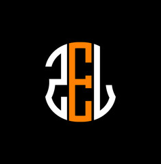 ZEL letter logo creative design with vector graphic - obrazy, fototapety, plakaty