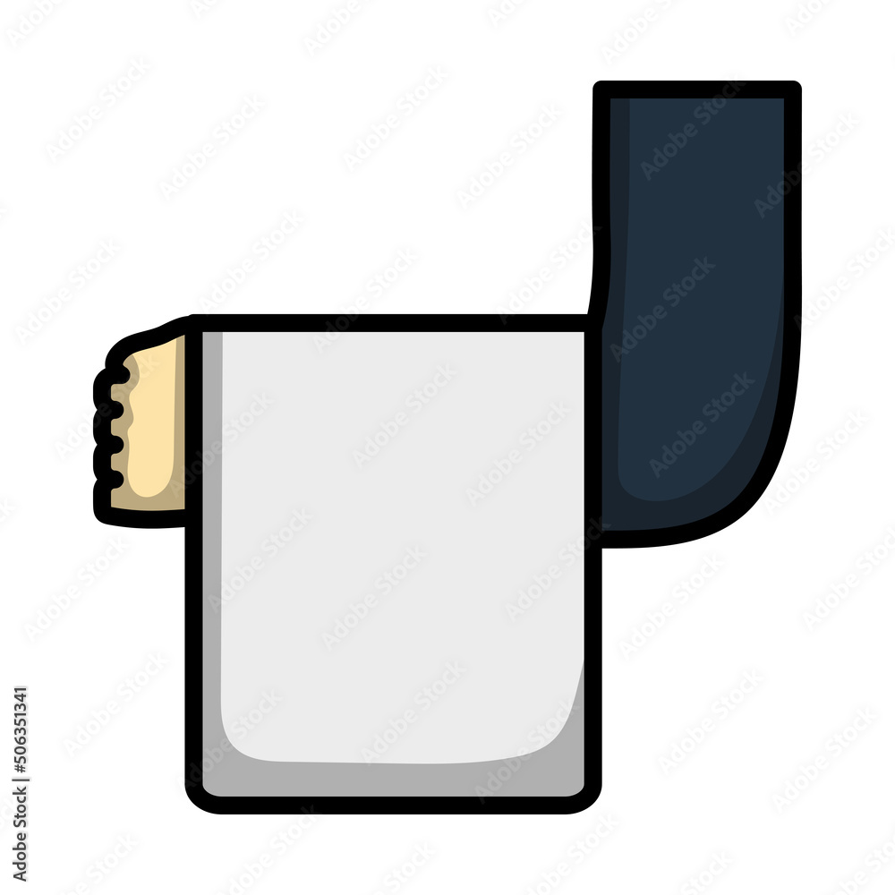 Poster Icon Of Waiter Hand With Towel