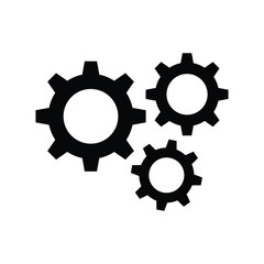 Gears icon vector graphic illustration