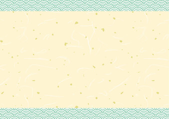 青海波と和紙の背景