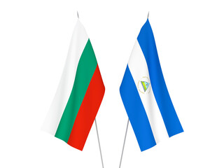 Bulgaria and Nicaragua flags