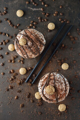 Iced coffee mocha with whipped cream