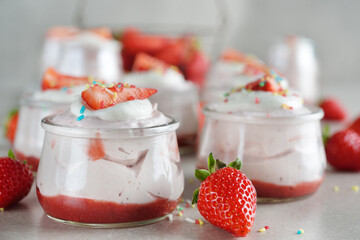 Summer strawberry mousse