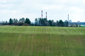 Agricultural field near major cities. Poor conditions for conducting agribusiness and growing crops...