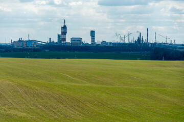 Agricultural field near major cities. Poor conditions for conducting agribusiness and growing crops...