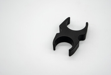 Bicycle locking latch and bolts isolated on white background.