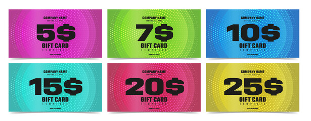 Gift card with 5, 7, 10, 15, 20, 25 dollar financial reward