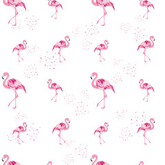 Seamless pattern with flamingo. Graphic design for printing, packaging, textiles, clothing, wallpaper and more.
