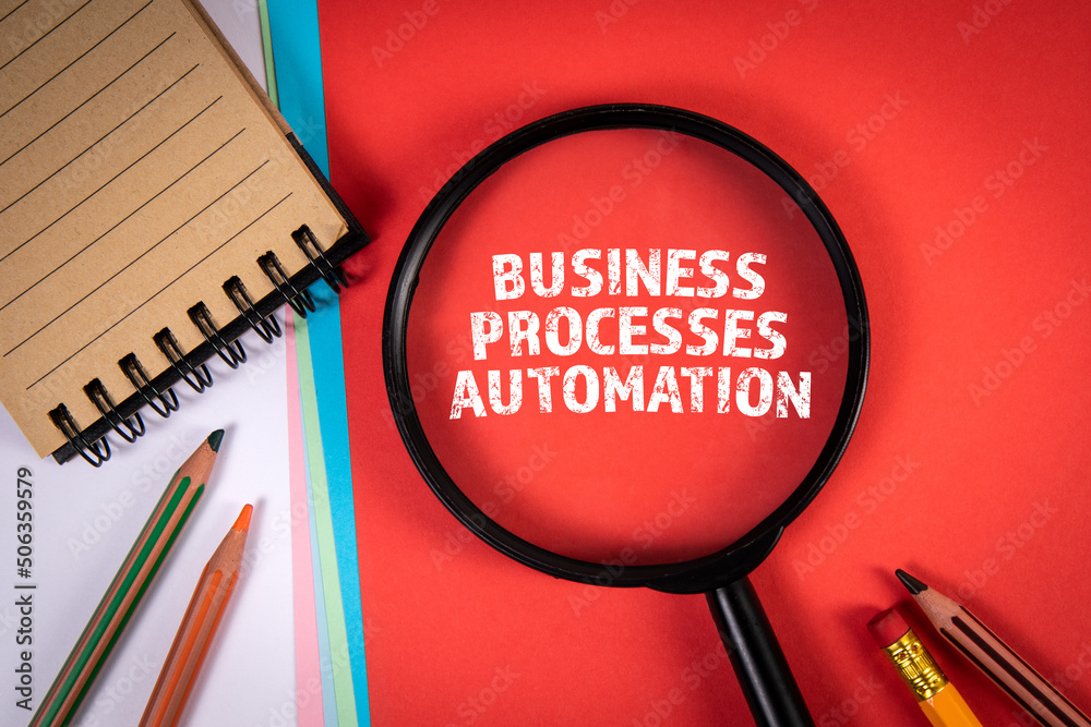 Canvas Prints business processes automation. office supplies on the table