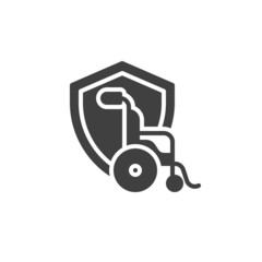 Disability insurance vector icon