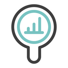 statistics colored line icon