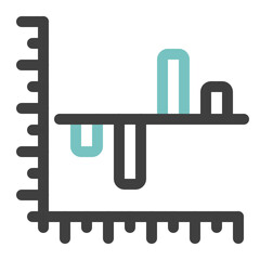 statistics colored line icon