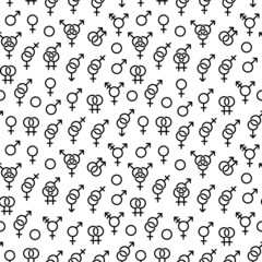 Seamless pattern with sexuality symbols - 506362177