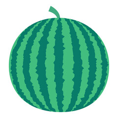 スイカ丸ごとのイラスト