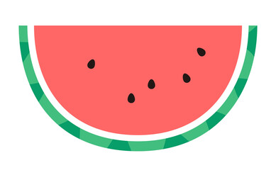 切られたスイカのイラスト