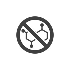 No acid sign vector icon