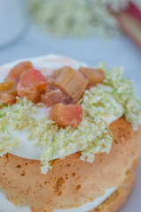 rhubarb elderflower cake