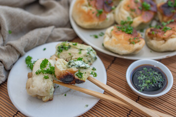 Shanghai pan fried pork dumpling