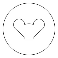 Barish nut icon in circle round black color vector illustration image outline contour line thin style