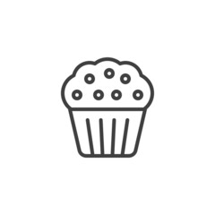 Muffin line icon