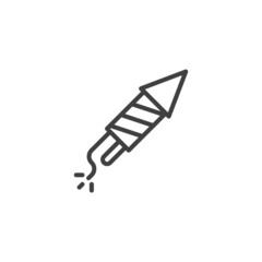 Petard rocket line icon