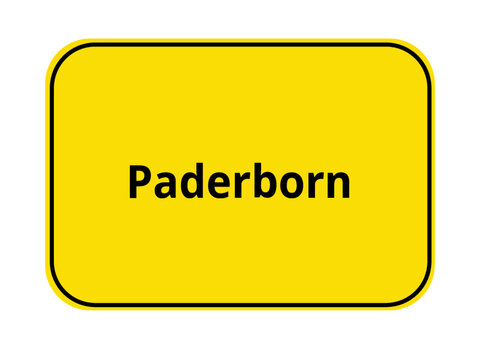 Ortseingangsschild - Paderborn