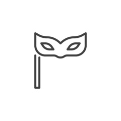 Carnival mask line icon