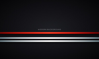 Abstract black and red color with lines modern luxury design