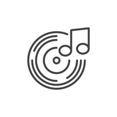 dj music line icon