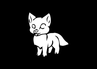 illustration of a fox in vector art 