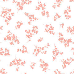 Seamless and beautiful flower illustration pattern,