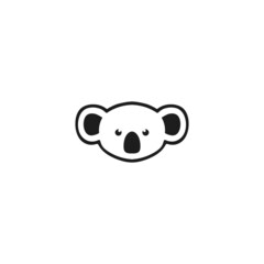 simple koala head logo vector icon illustration © indra23_anu